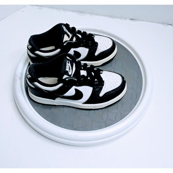 Nike Dunk Low Toddler Shoes Size 8C Black & White - Picture 3 of 6